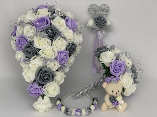 Wedding bouquets lilac ivory - bouquets,
