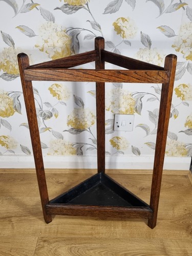 Vintage oak corner umbrella - vintage,