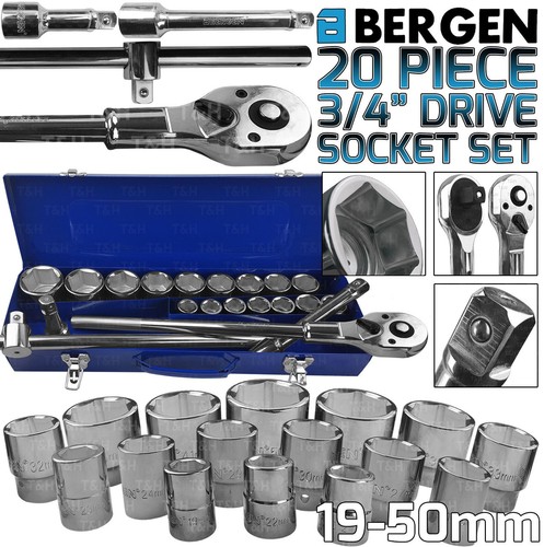 Pro drive socket set - us, 3/4"
