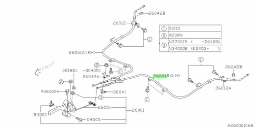 Cable assembly hand brake - cable, assembly-hand