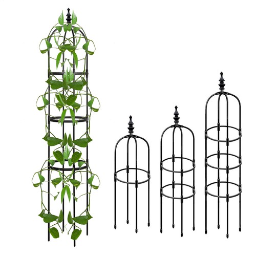 Metal garden obelisk trellis - garden,