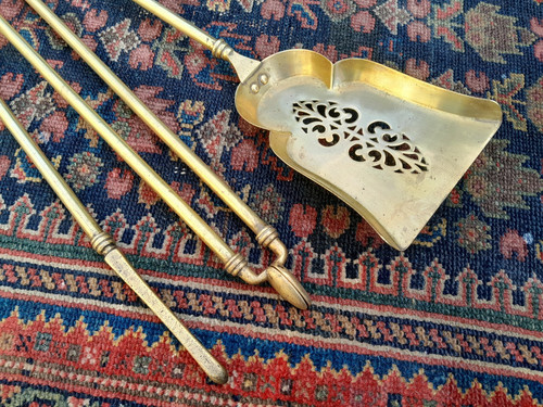 Antique brass companion - brass, ~