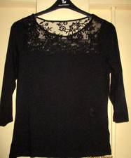 black top size 14 lace trim