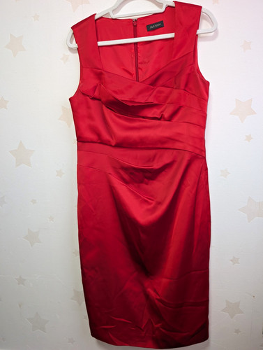 Alexon red satin sleeveless - alexon,