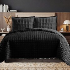3 PCS Quilted Bedspread Bed