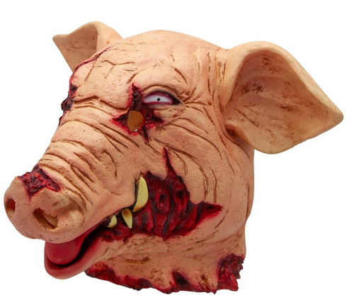 Slaughtered hacked pig mask - pig,