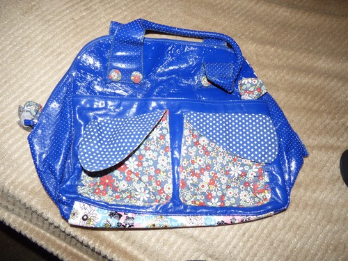Lovely blue patent large - lovely,