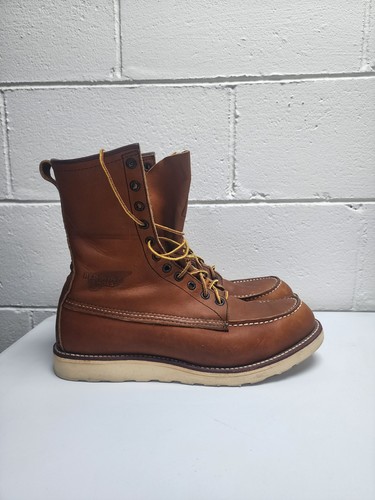 Vtg red wing brown - moc, toe