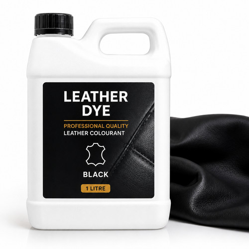 Litre black leather dye - leather,