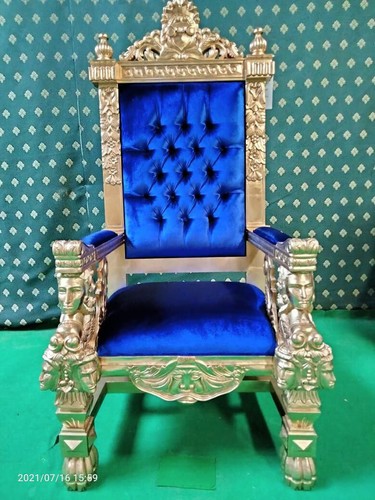 Gold and blue large throne - blue,