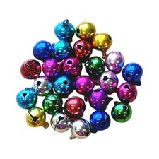 Metal Round Jingle Bells  16mm  Silver Gold Green Red Charm Christmas Bells