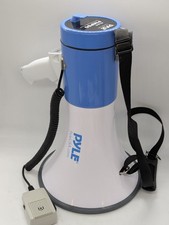 Pyle PMP50 50W megaphone speaker loud bullhorn siren adjustable volume white