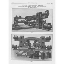Campbell & Hunter of Leeds 4 Bar Cylinder Boring Machine 2x Vintage Prints 1925