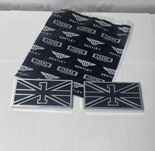 Bentley 6.0T W12 First Edition GT Britain Flag Badge RH#LH SET