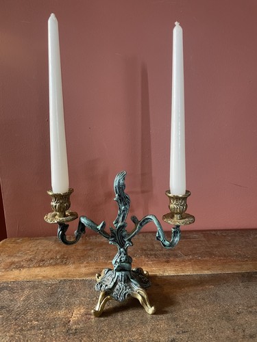 Vintage brass candelabra - brass,