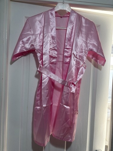 Pink silk dressing gown - silk,