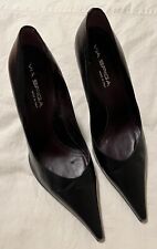 Via Spiga Vero Cuoio Black Leather Ladies Heels Size 9.5 M