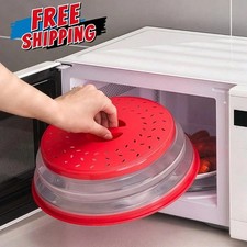 1pc Foldable Microwave Splash Cover – Heat-Resistant, Oil-Proof Food Lid