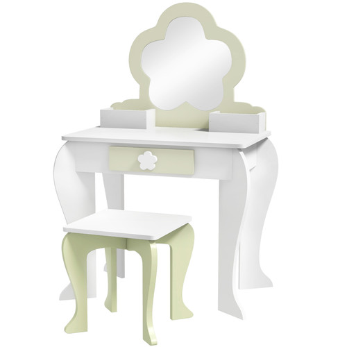 Kids vanity table set - vanity, white