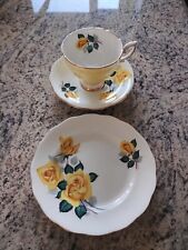 SET OF 5 ROYAL STANDARD HARLEQUIN ROSES FINE BONE CHINA TEA CUP TRIO'S