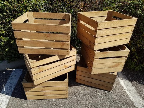 Vintage wooden apple - (3,