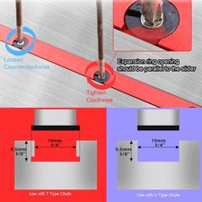 Table Saw Miter Gauge With Micro Adjustable Flip Stop And Extendable Fence For