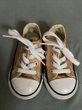 Converse Gold Baby All Stars Shoes Trainers Pumps Size 6 Toddler