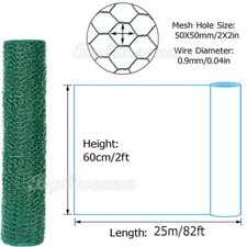 Metal Fence Green PVC Coated Steel Mesh Fencing Wire Galvanised Chicken Garden
