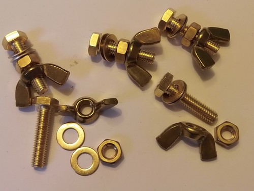 M6x25 brass hex head bolts - hex,