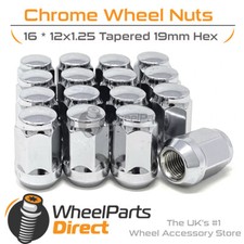 Wheel Nuts (16) 12x1.25 for Nissan Micra [K11] 92-03 on Aftermarket Wheels