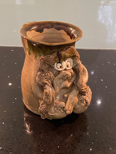 Large pretty ugly mug pottery - pretty,