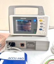 PHILIPS X2 VITAL SIGNS TOUCHSCREEN PATIENT MONITOR & LEADS + M8023A PSU MP2