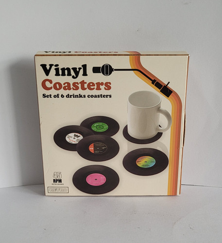 Vinyl record drinks coasters - drinks,