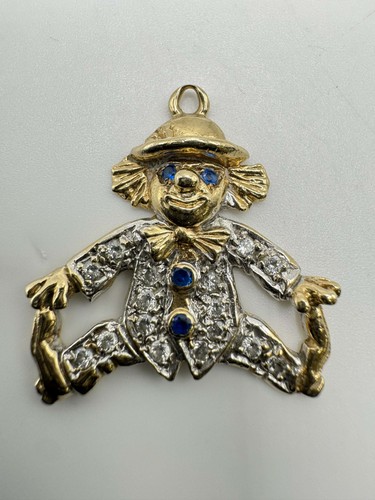 9ct cubic zirconia clown - zirconia,