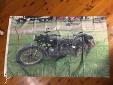 BSA TRIUMPH motor bike wall hanging flag man cave banner home decor motorcycle