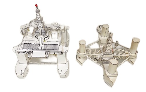 Paper models drilling - models,