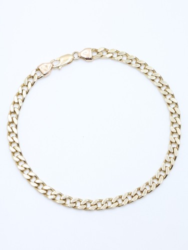 Gold curb link bracelet - curb,