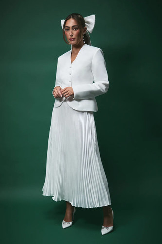 Coast white pleated skirt - pleated,