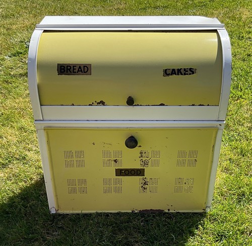Vintage yellow white - white, enamel
