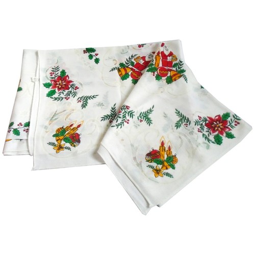 Vintage christmas tablecloth - vintage,