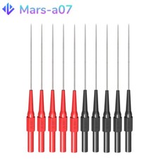 10PCS Long Insulated Wire Piercing Test Probe Back Probe Pin with 4mm Jack 30V