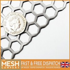 The Mesh Company 11mm Hole Hexagonal Mesh | Mild Steel Perforated Metal Mesh