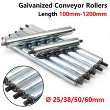 Dia Ø25/38/50/60mm Industrial Conveyor Rollers 100mm to 1200mm Long Galvanized