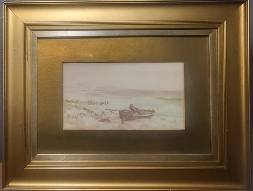 Watercolour seascape rowing - watercolour,