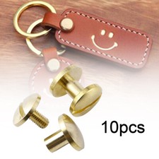 10pcs Brass Solid Rivet Belt Screw Leather Craft Chicago Screw Nail 4mm-10mm NEW
