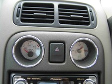 MGTF MG TF MGF MG F ALUMINIUM CLOCK & OIL ALLOY TRIM RINGS SET