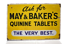 Vintage Porcelain Enamel May &