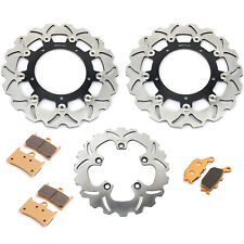 Front Rear Brake Discs Rotors Pads For Yamaha FZ6 600 Fazer S2 2007-2010 2009 08