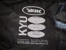 YAK Kayak Spray Deck Universal Size Waist Black Ideal for Sea/Touring kayak BNWT