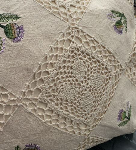 Crochet lace ecru beige - crochet,